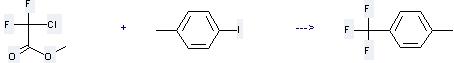 4-Methylbenzotrifluoride can be prepared by 1-Iodo-4-methyl-benzene with Chloro-difluoro-acetic acid methyl ester.